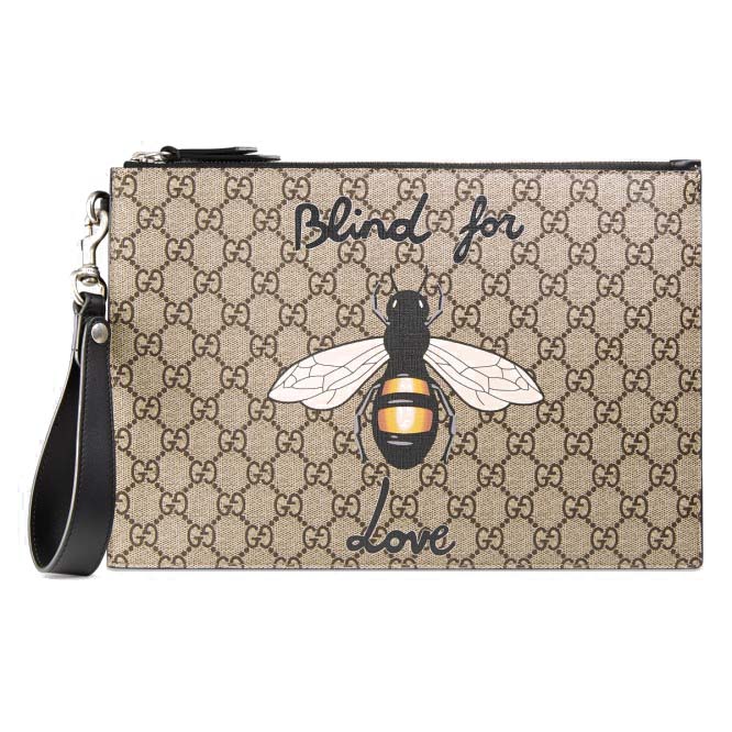 GUCCI BESTIARY POUCH WITH BEE 473904 (30*20*1.5cm) GUCCI BESTIARY POUCH WITH BEE 473904 (30*20*1.5cm)